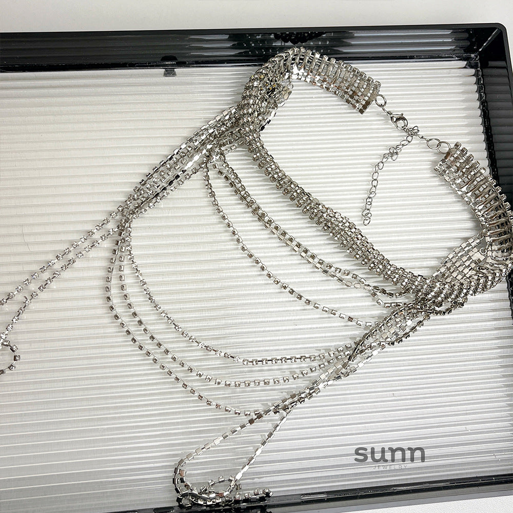 Aashi Sparkle Tassel Necklace [7SO507TL]