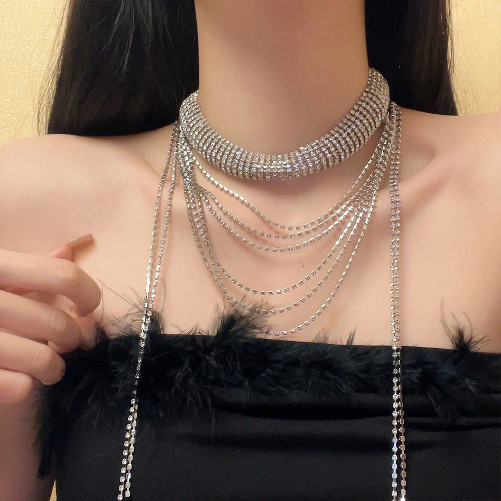 Aashi Sparkle Tassel Necklace [X4979UEL]