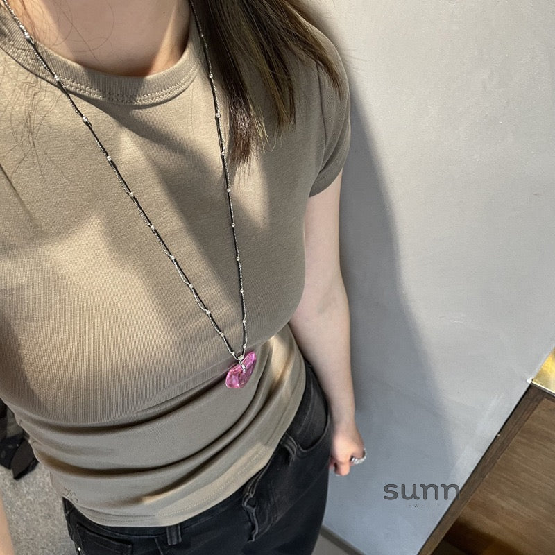 Aasiyah Jelly Heart Necklace [TODIAT9Q]