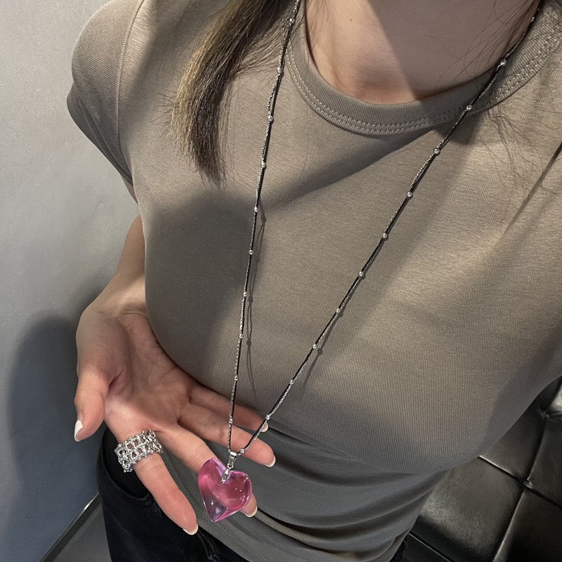 Aasiyah Jelly Heart Necklace [TODIAT9Q]