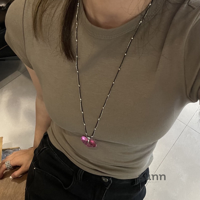 Aasiyah Jelly Heart Necklace [I3K9HW41]