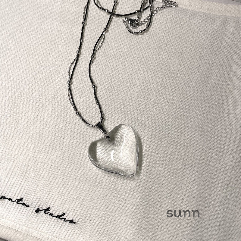 Aasiyah Jelly Heart Necklace [AOWPGWJJ]