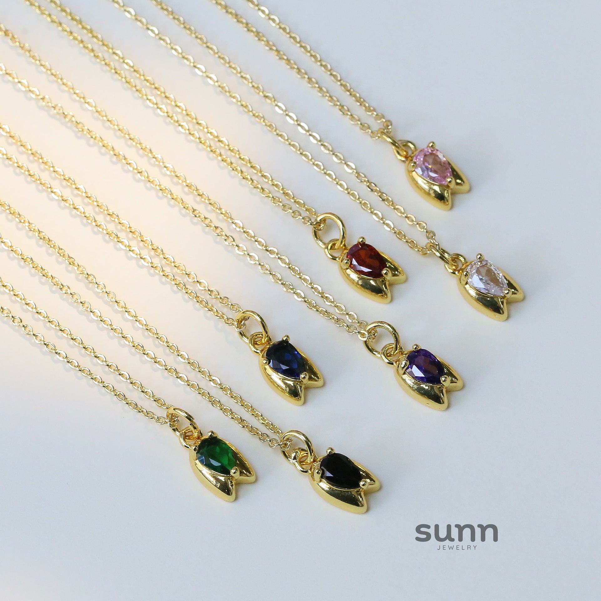 Abbey Rose Bud Pendant Necklace [CKE6054W]