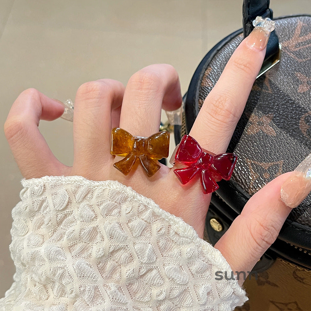 Abbygail Resin Bow Ring [UA1JE123]