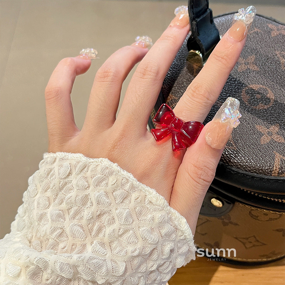 Abbygail Resin Bow Ring [0DCGHWAW]