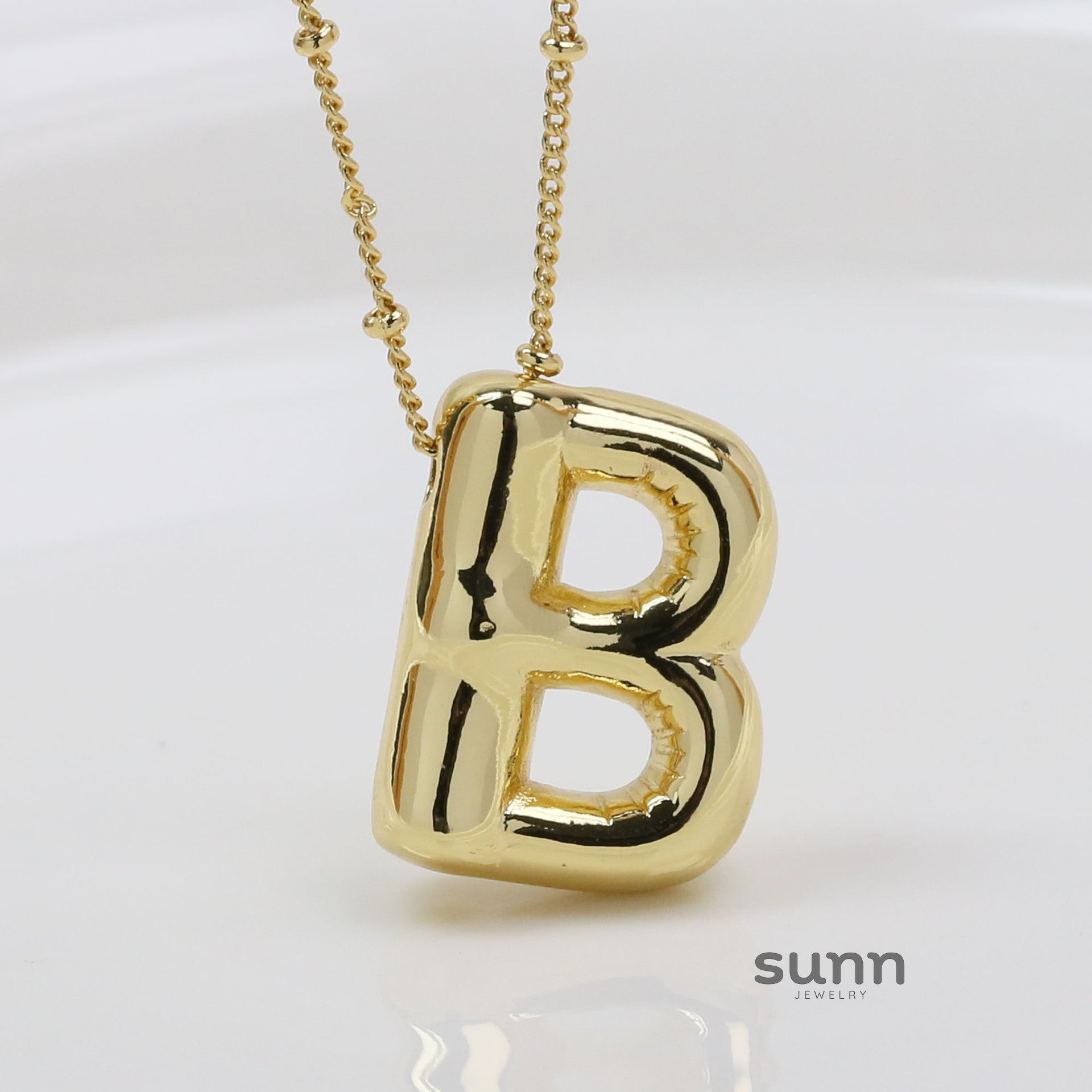 Aberdeen Bubble Initial Necklace [V5H2JMZX]