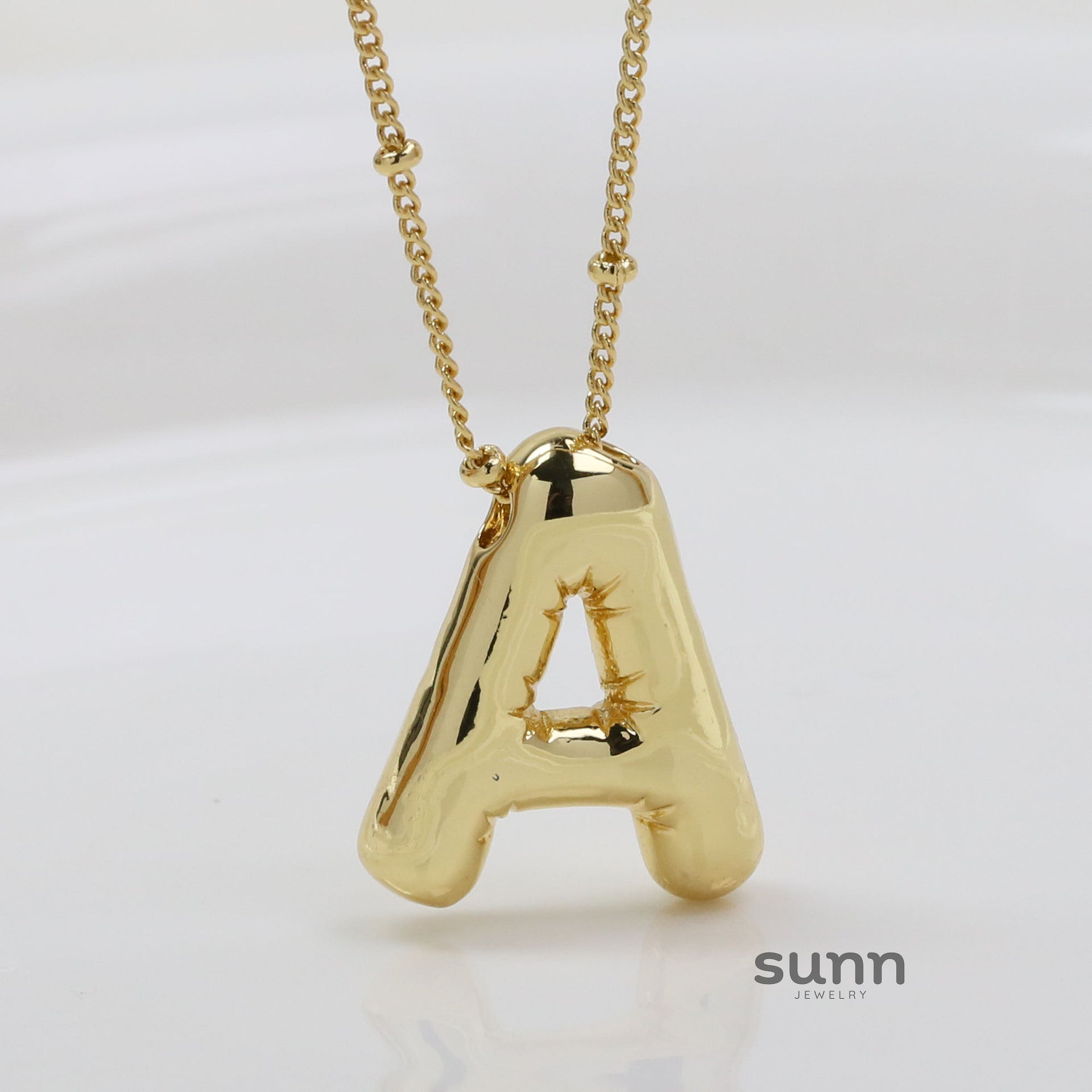 Aberdeen Bubble Initial Necklace [R36P2IHS]
