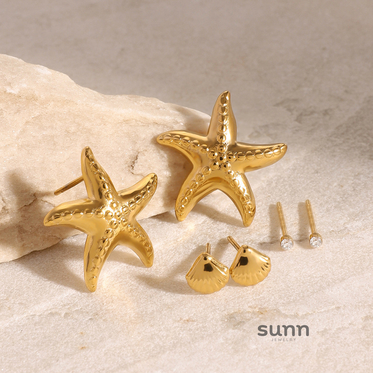 Abigaelle Starfish Shell Duo Earrings [HQH10AKN]