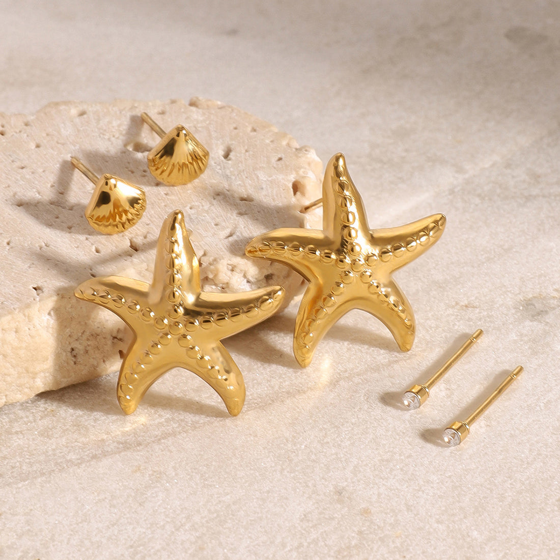 Abigaelle Starfish Shell Duo Earrings [JM06LKEU]