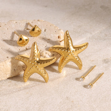 Abigaelle Starfish Shell Duo Earrings [JM06LKEU]