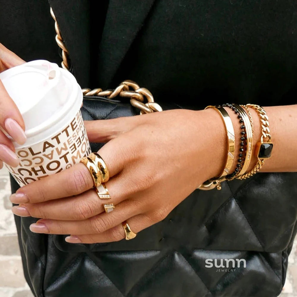 Abree Double Band Ring