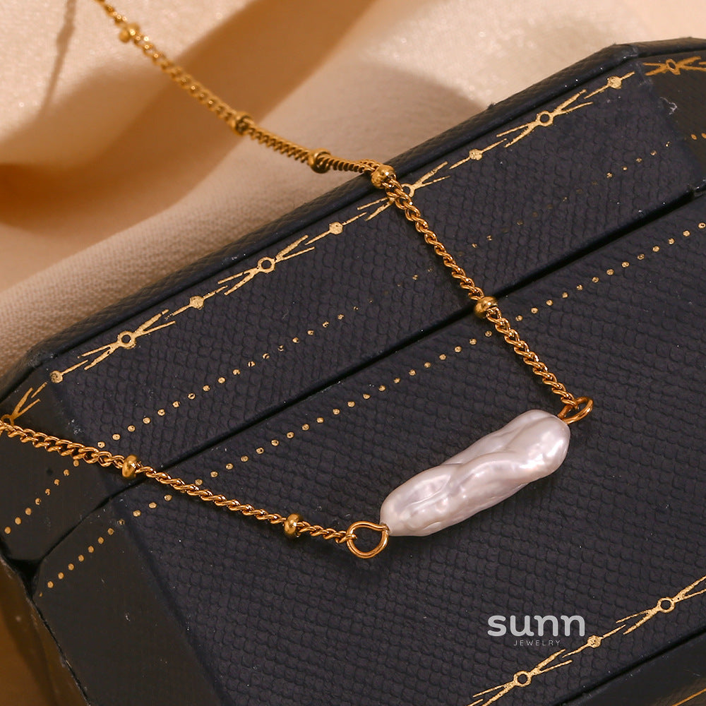 Abrianna Baroque Pearl Necklace Set [XUEMAP5N]