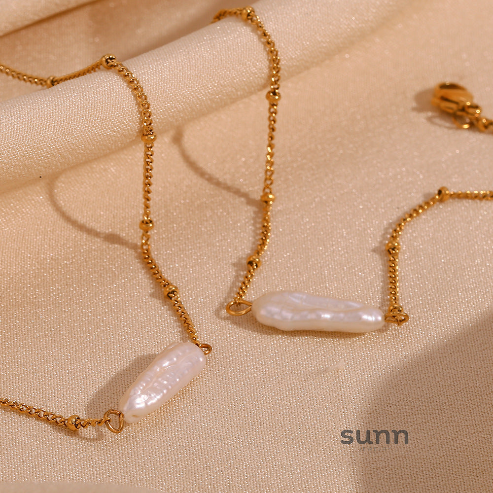 Abrianna Baroque Pearl Necklace Set [V6X3XP6K]