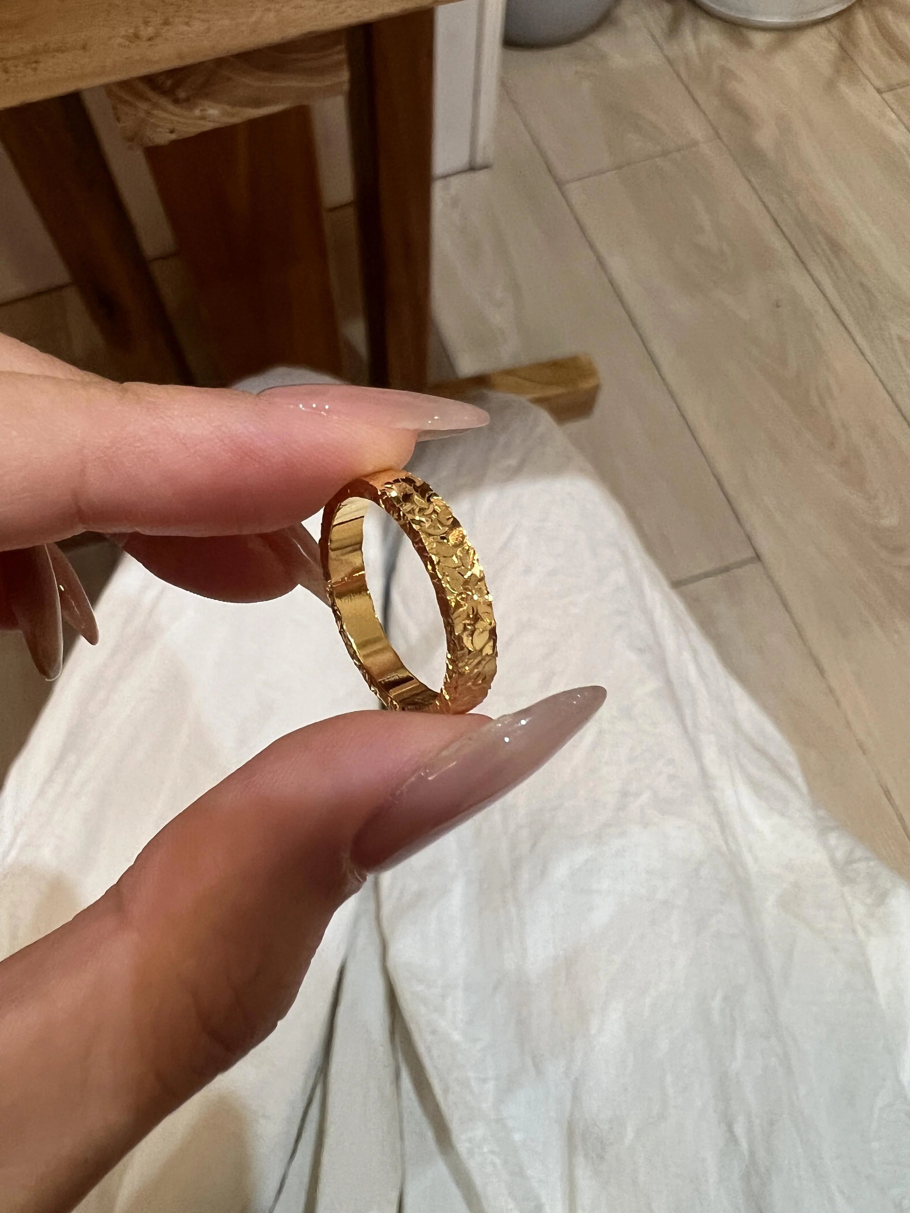 Abriella Gold Crushed Ice Ring