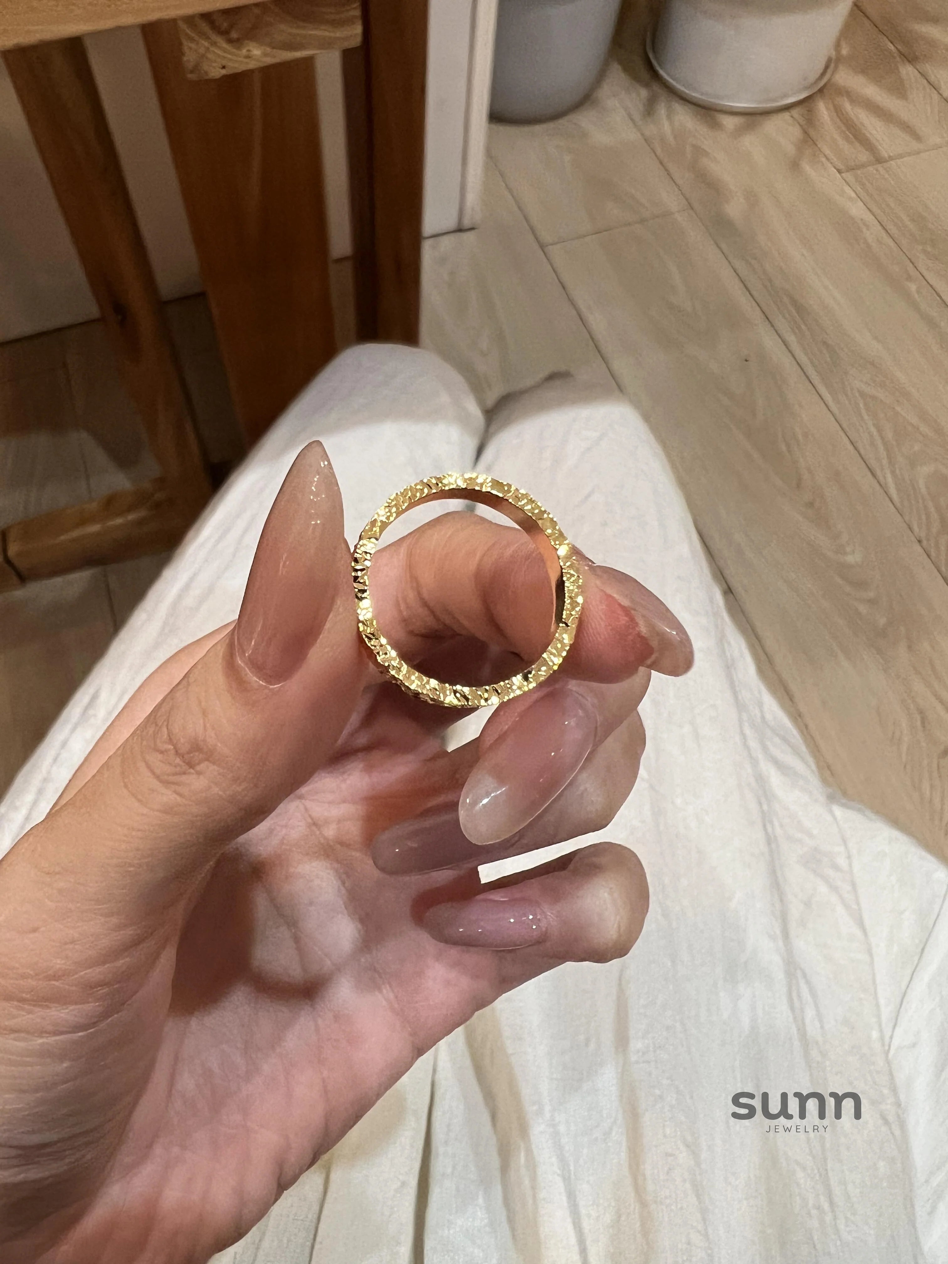 Abriella Gold Crushed Ice Ring