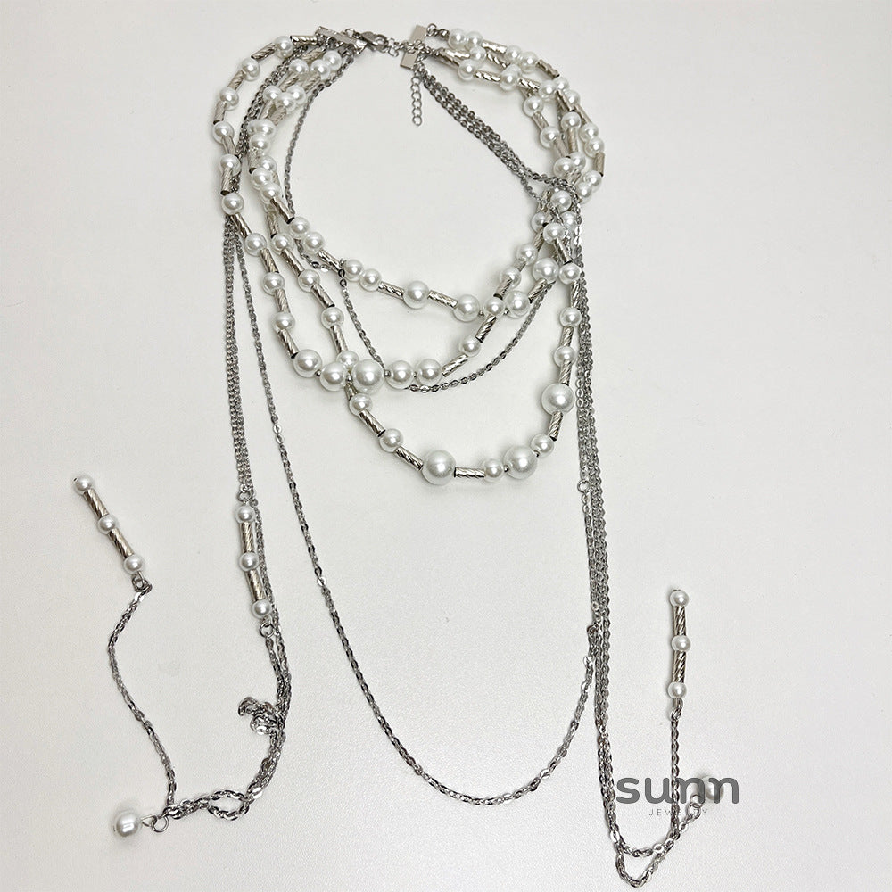 Abrish Layered Pearl Necklace [PJGH43TX]