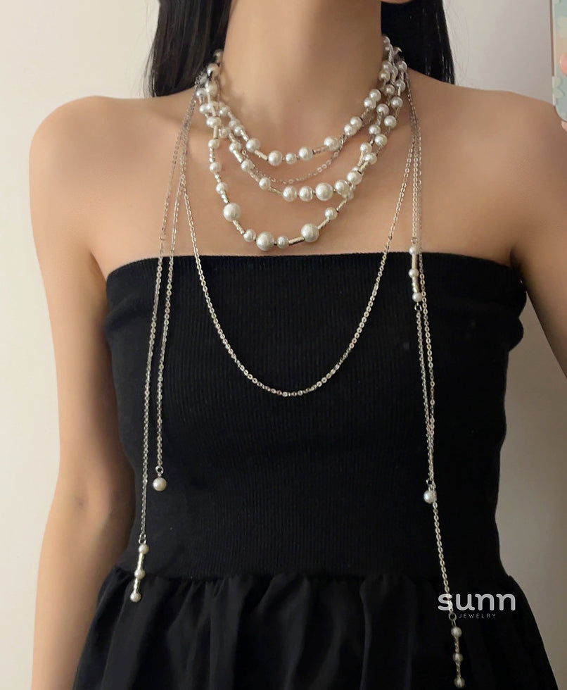 Abrish Layered Pearl Necklace [VZIO6Q5N]