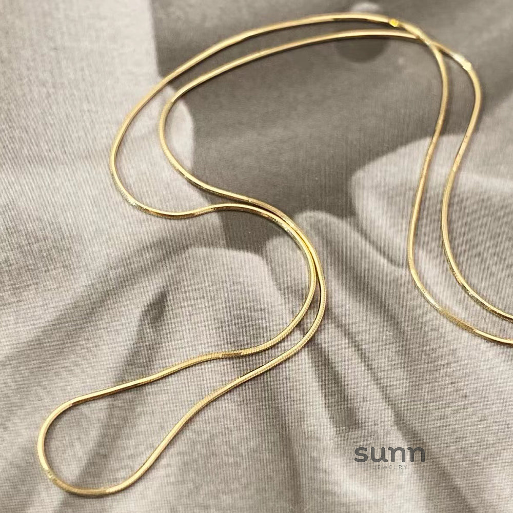 Abygail Delicate Snake Chain Necklace [VR6619JM]