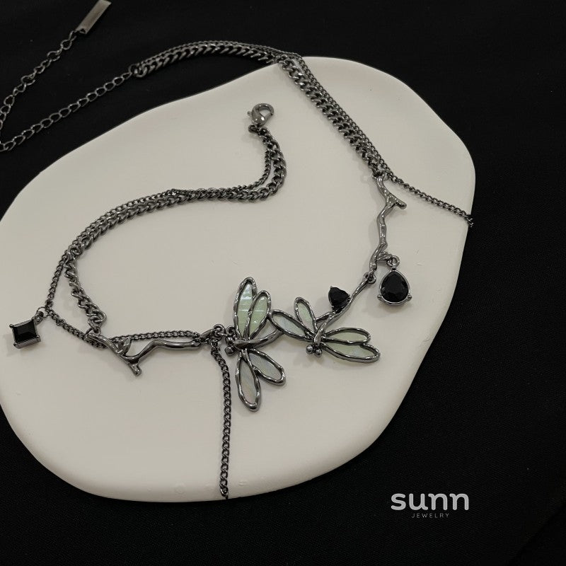 Adaeze Gunmetal Dragonfly Choker [17XP84C6]