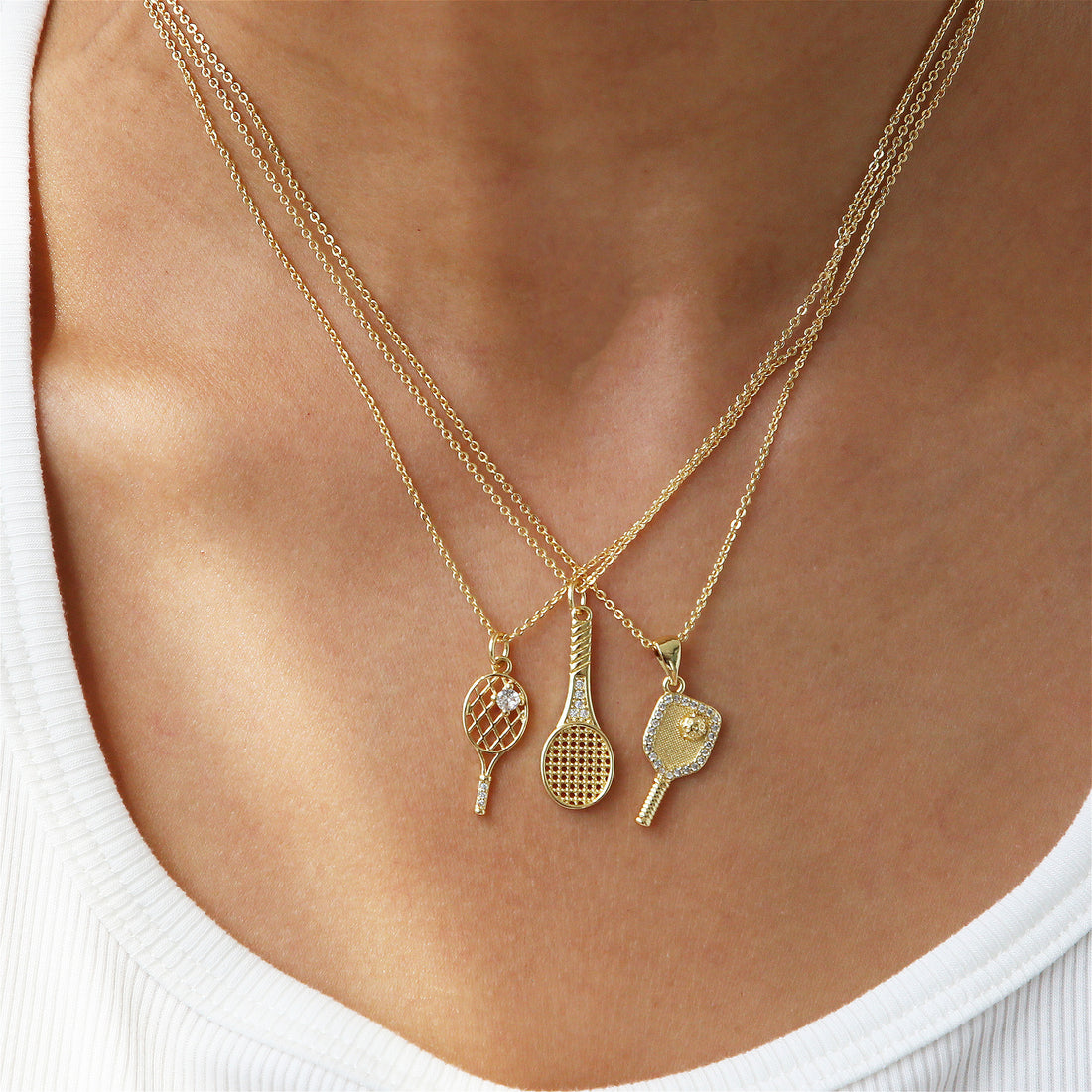 Adaia Zircon Charm Necklace [QLT1B877]