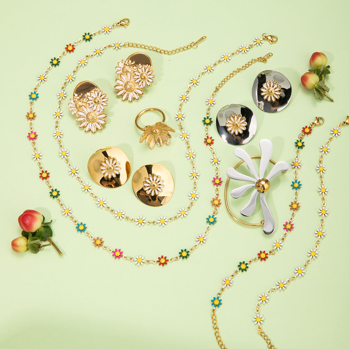 Adair Daisy Charm Jewelry Set [ORQITYYY]