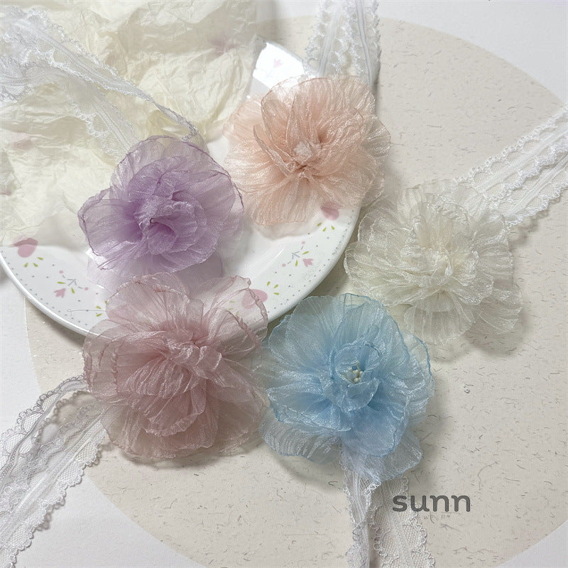 Adair Lace Camellia Choker [GXUANG81]