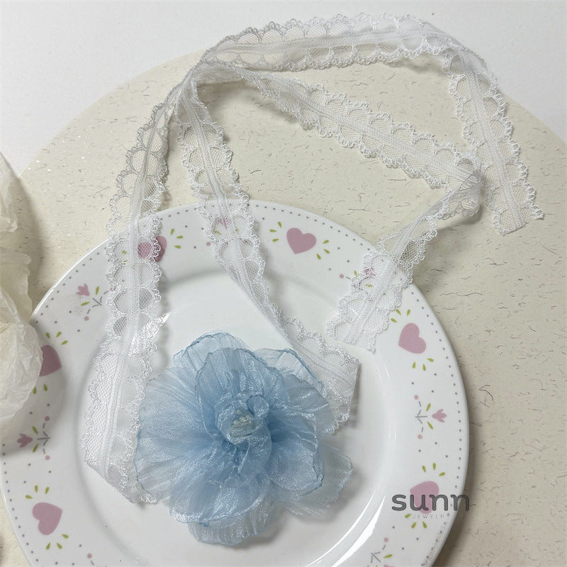 Adair Lace Camellia Choker [6T0ZZ30Y]