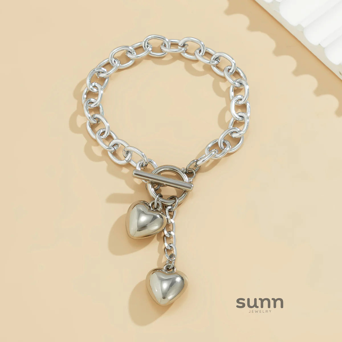 Adalee Tassel Heart Charm Necklace