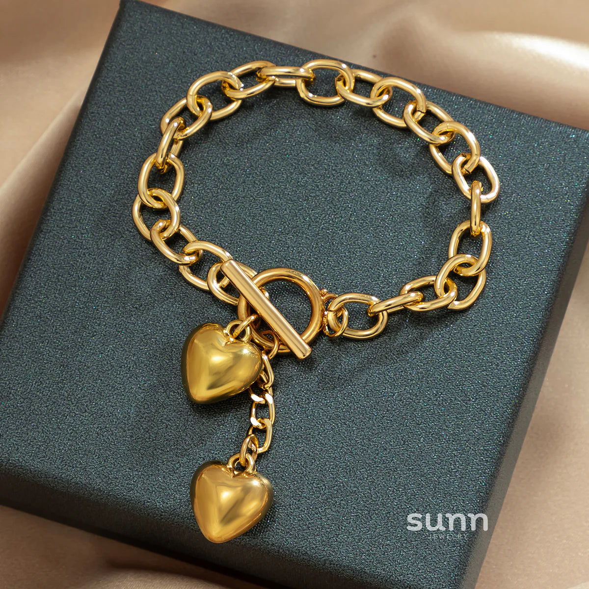 Adalee Tassel Heart Charm Necklace
