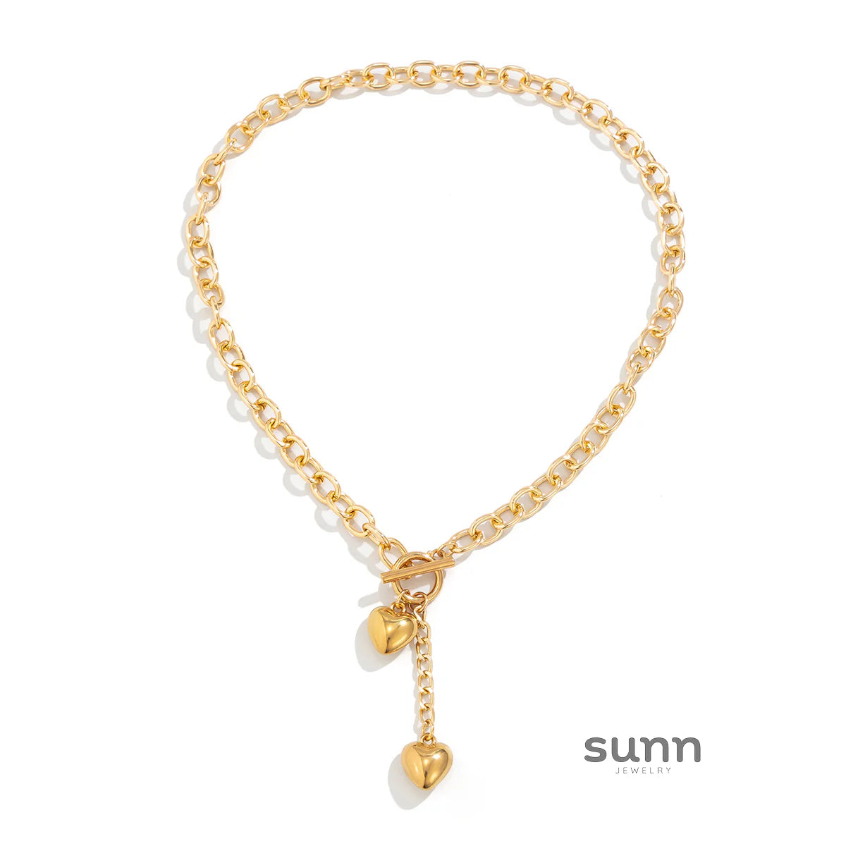 Adalee Tassel Heart Charm Necklace