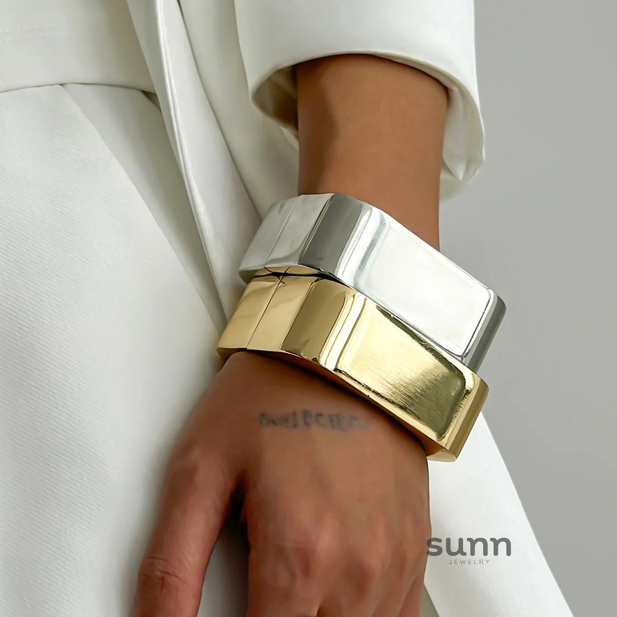 Adalida Geometric Cuff Bracelet