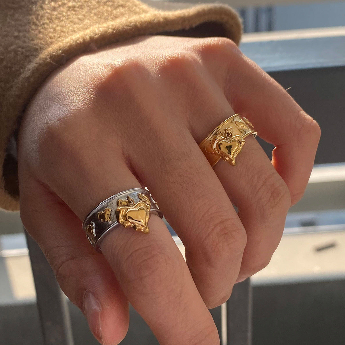 Adalin Stainless Love Ring [KOTJMA3N]