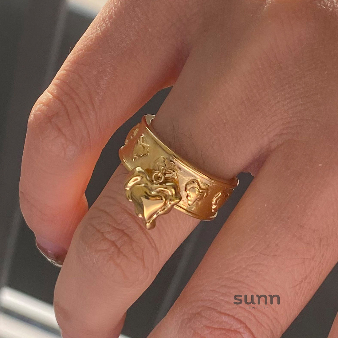 Adalin Stainless Love Ring [KOTJMA3N]