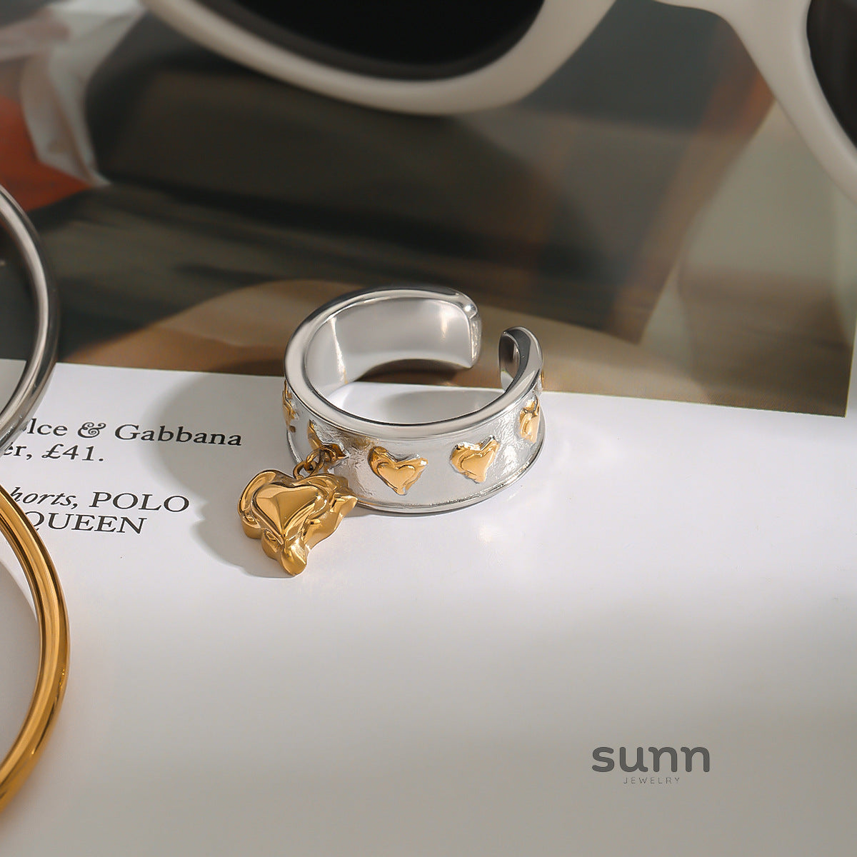 Adalin Stainless Love Ring [QDFEE8H2]