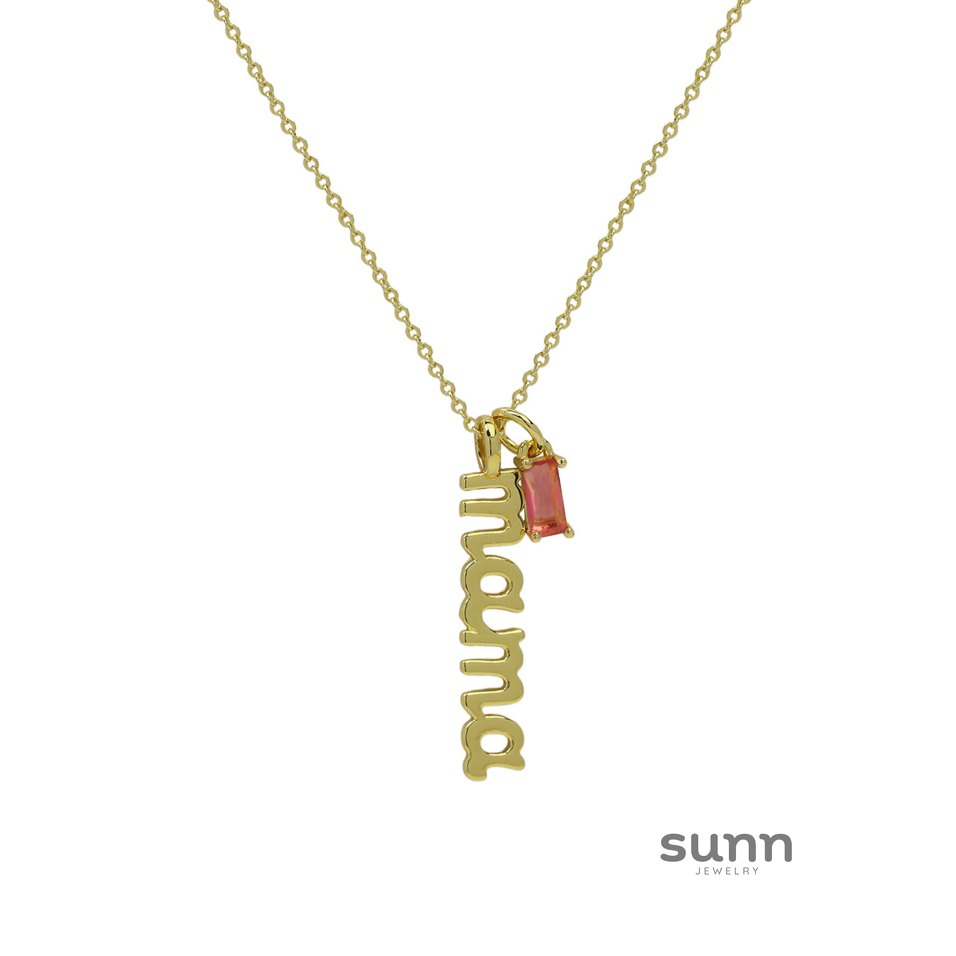 Adaly Birthstone Mom Pendant Necklace [KFIL6FSP]