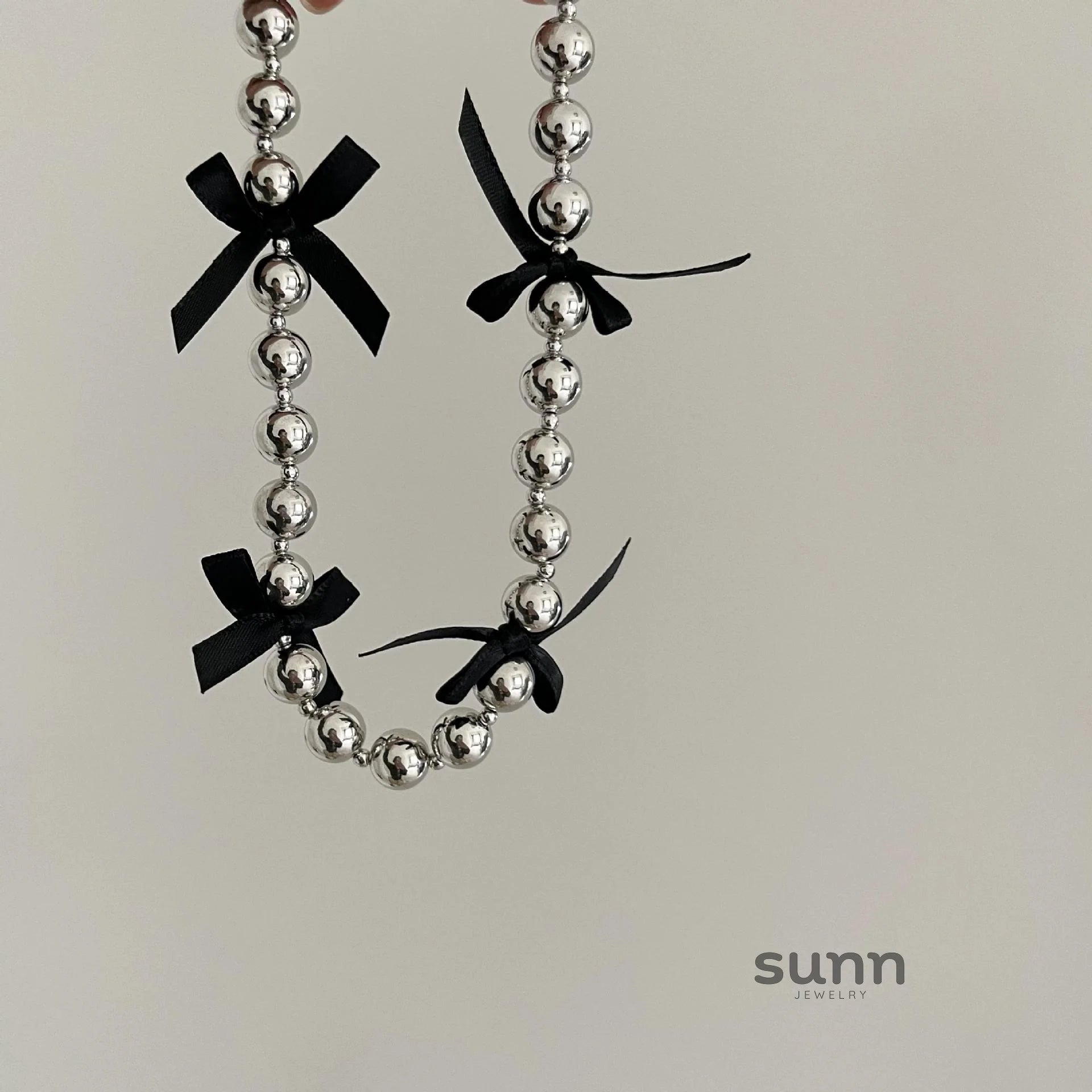 Addaline Ribbon Sphere Choker