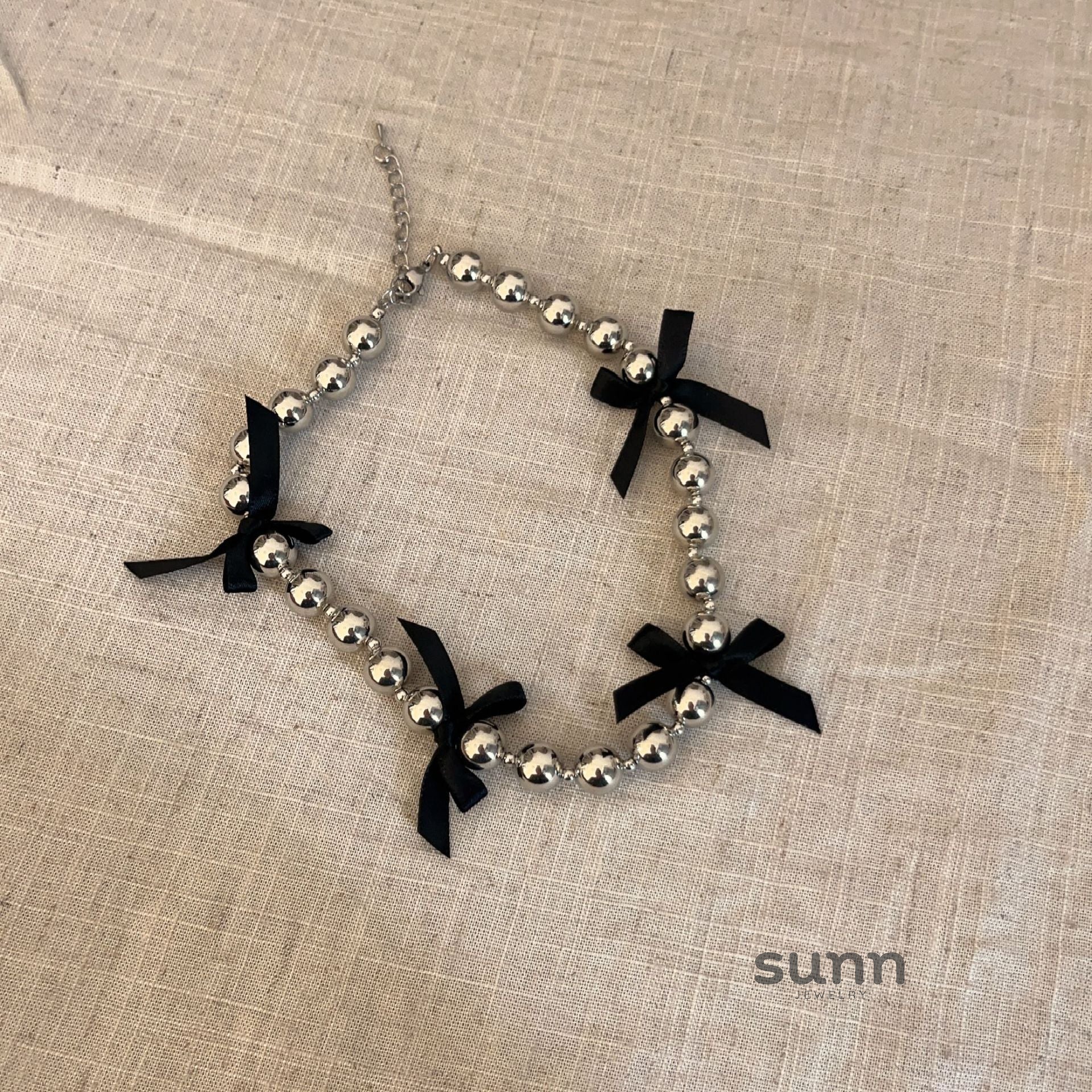 Addaline Ribbon Sphere Choker