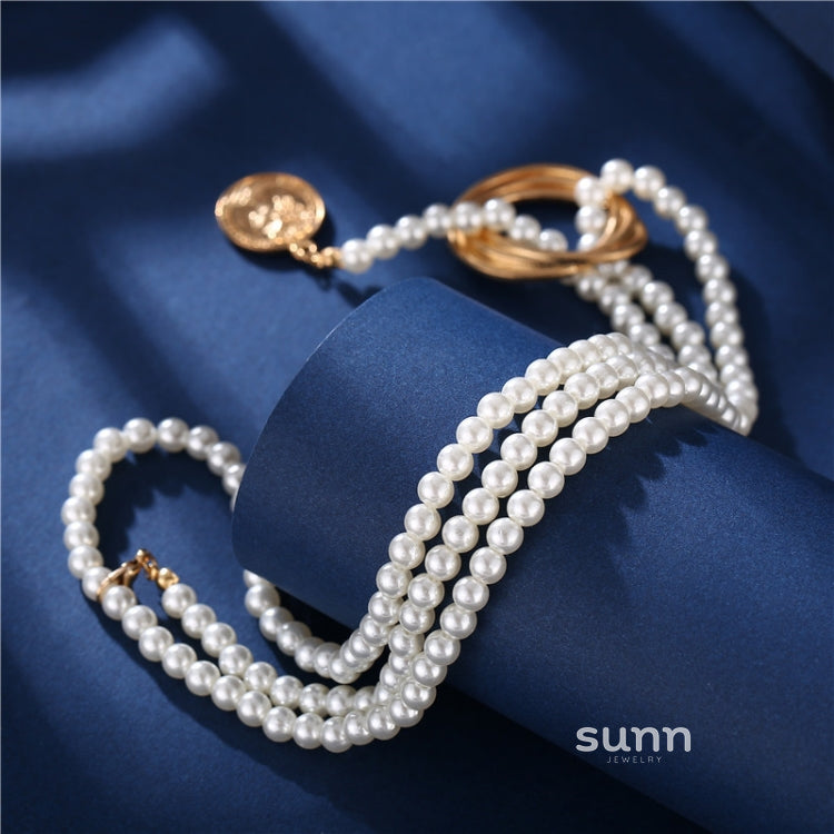 Addalyn Geometric Pearl Necklace [81WMRJ3R]