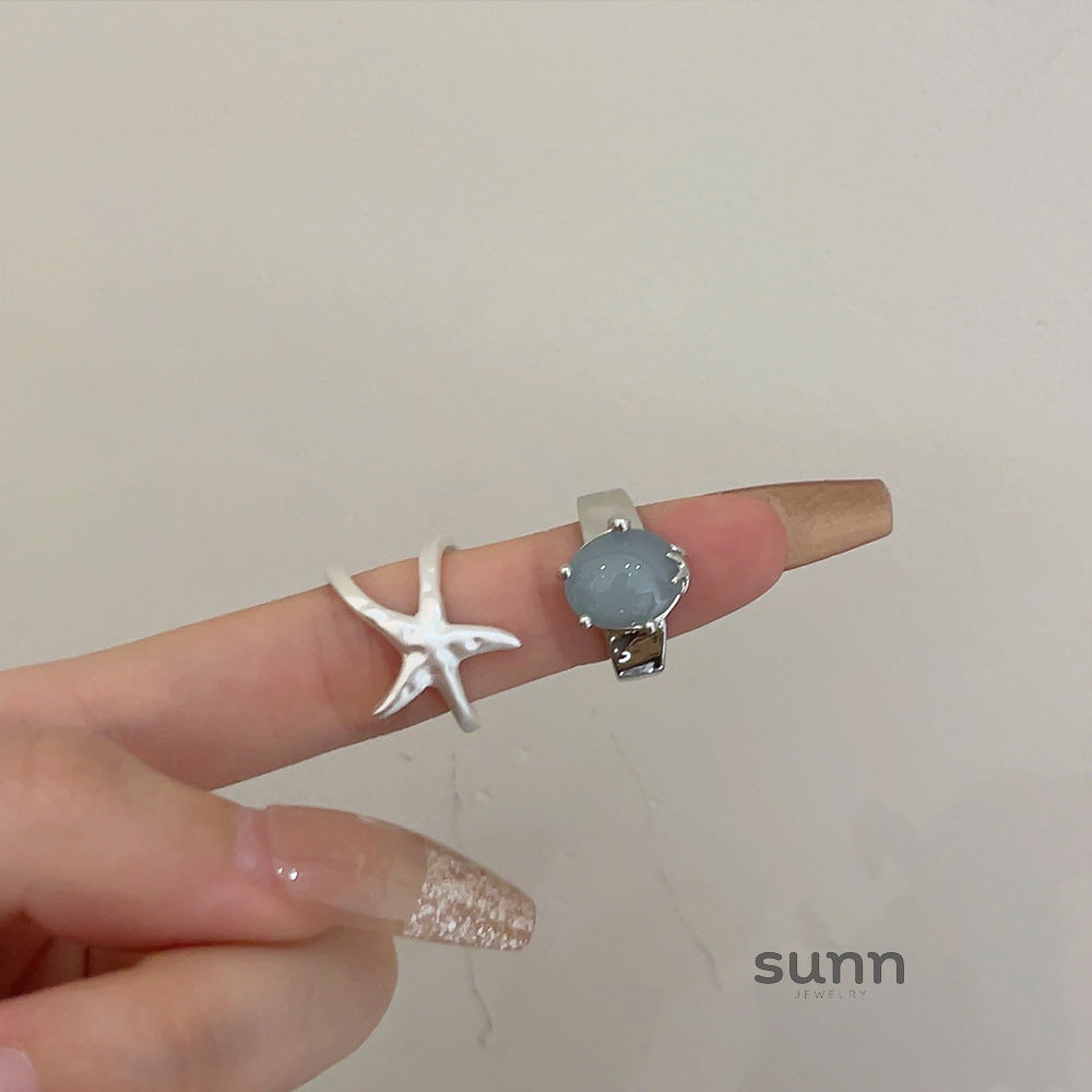 Addelynn Aquamarine Starfish Ring [OR1EP1HK]