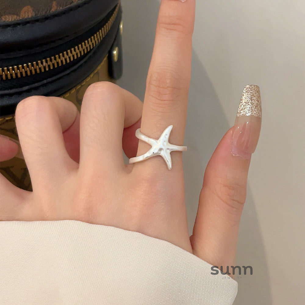 Addelynn Aquamarine Starfish Ring [CJLM2R5N]