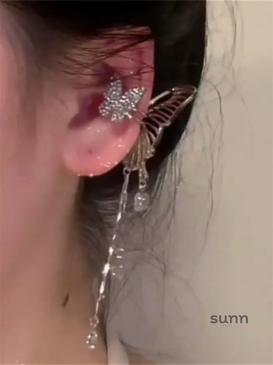 Addelynn Butterfly Tassel Ear Cuff