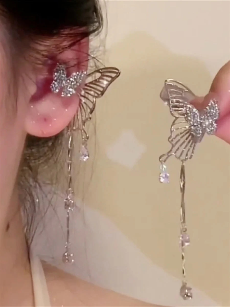Addelynn Butterfly Tassel Ear Cuff