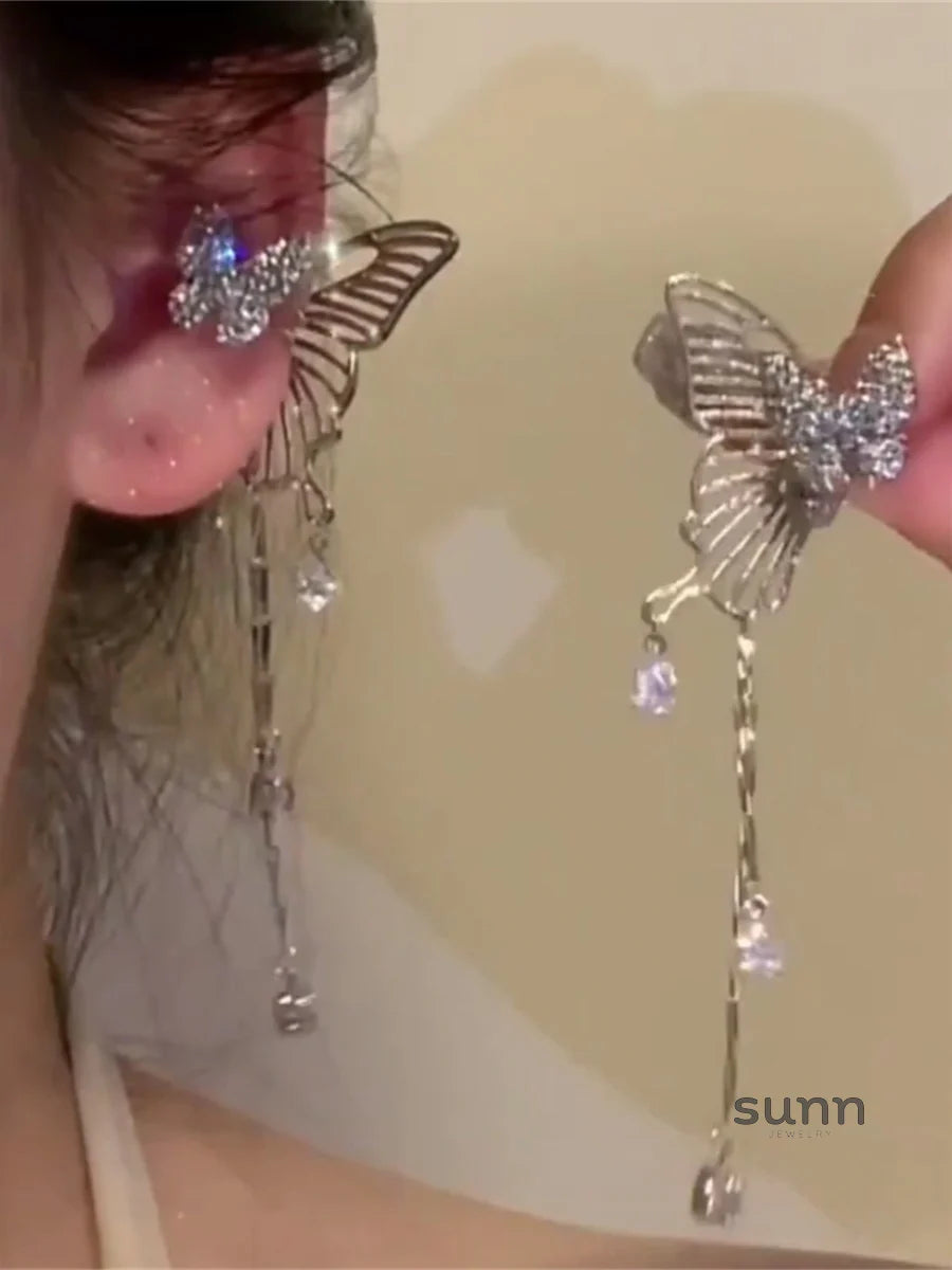 Addelynn Butterfly Tassel Ear Cuff