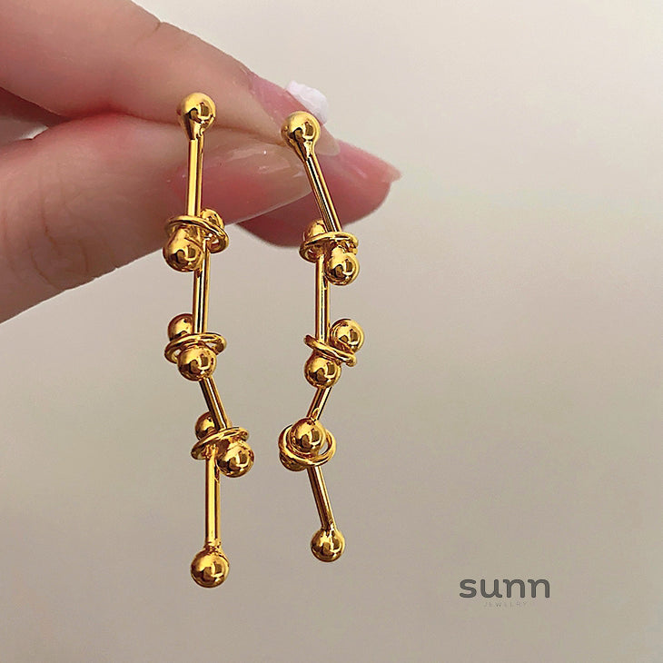 Adeena Curved Drop Earrings [JZBCYHOU]