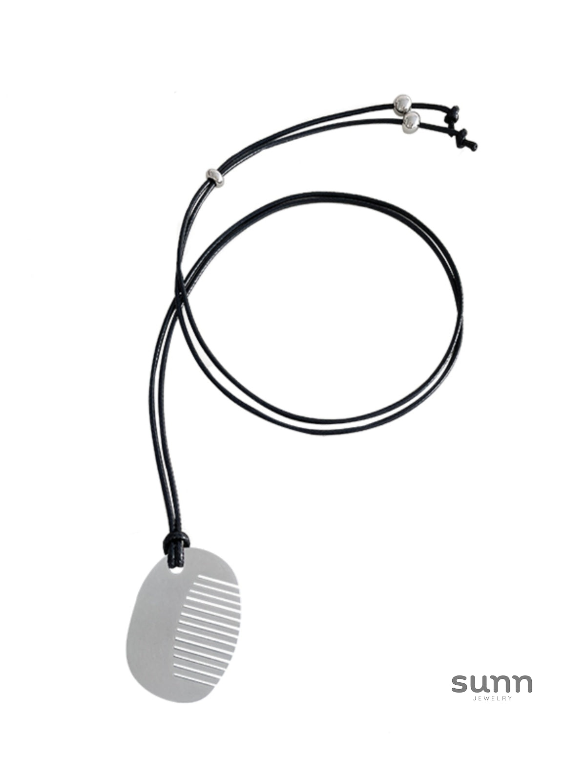 Adela Silver Comb Pendant Necklace [T7801UIT]