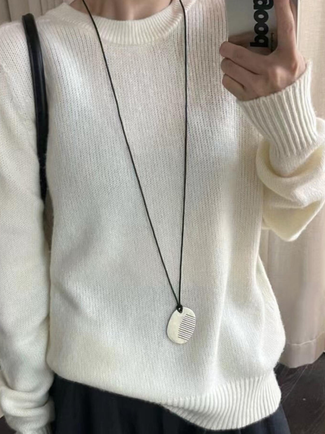 Adela Silver Comb Pendant Necklace [ZJR4CPEZ]