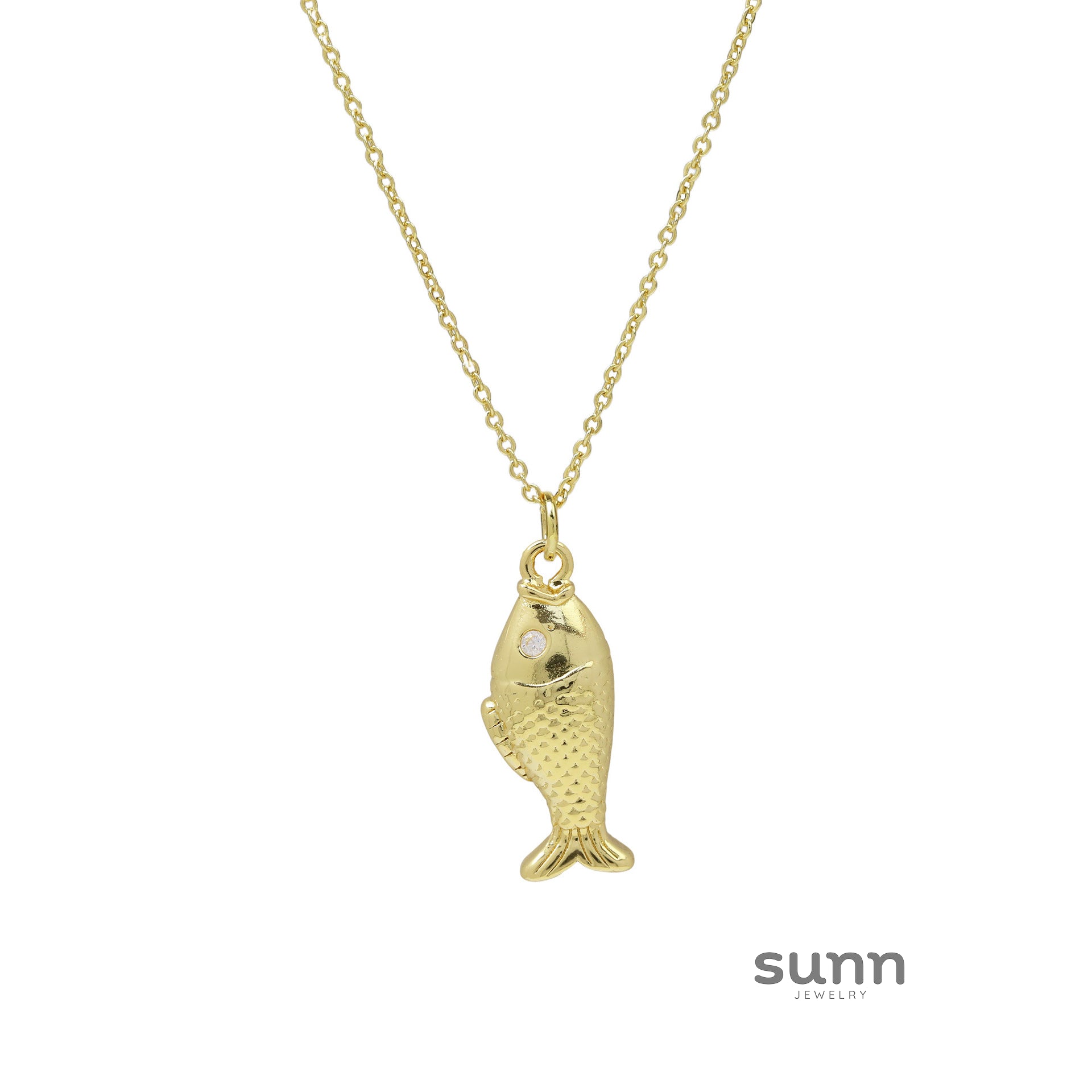 Adela Tropical Fish Pendant Necklace [8DND999G]