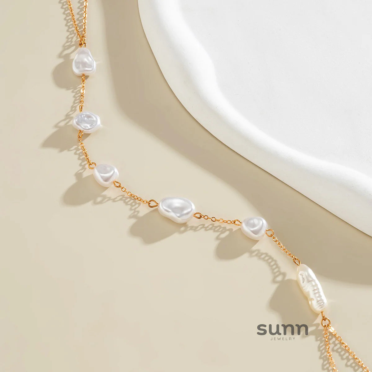 Adeleine Layered Pearl Body Chain