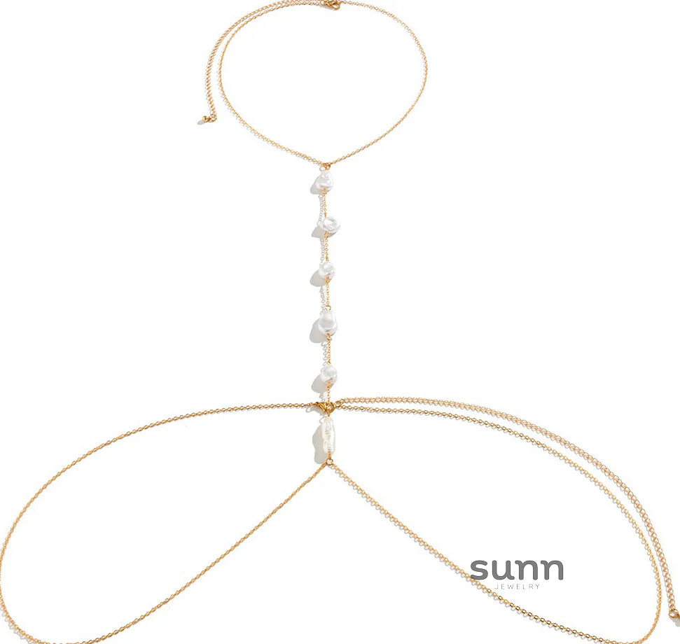 Adeleine Layered Pearl Body Chain