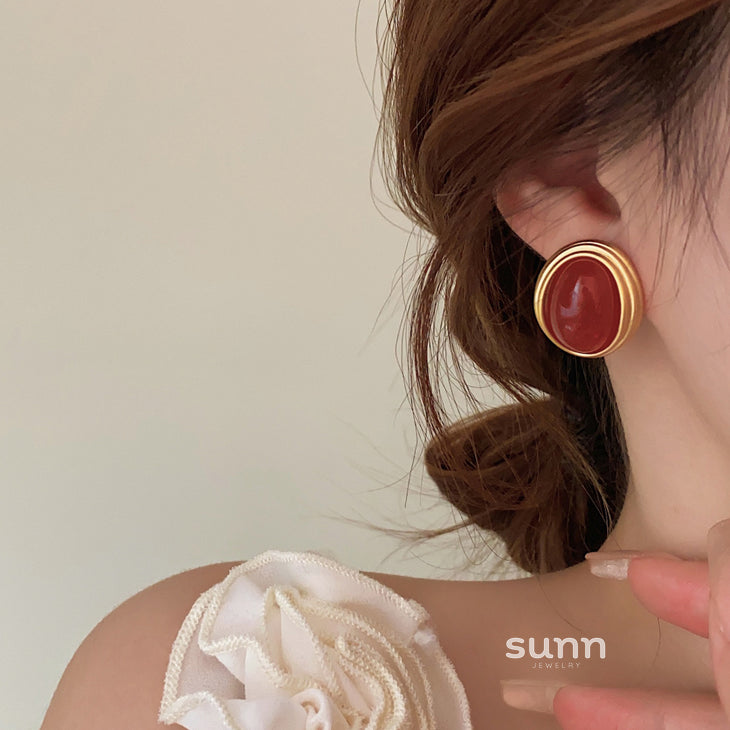 Adelene Acrylic Pearl Drop Earrings [4560Z034]